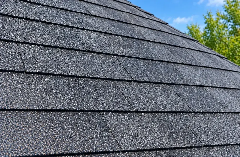 Roof after shingle repair